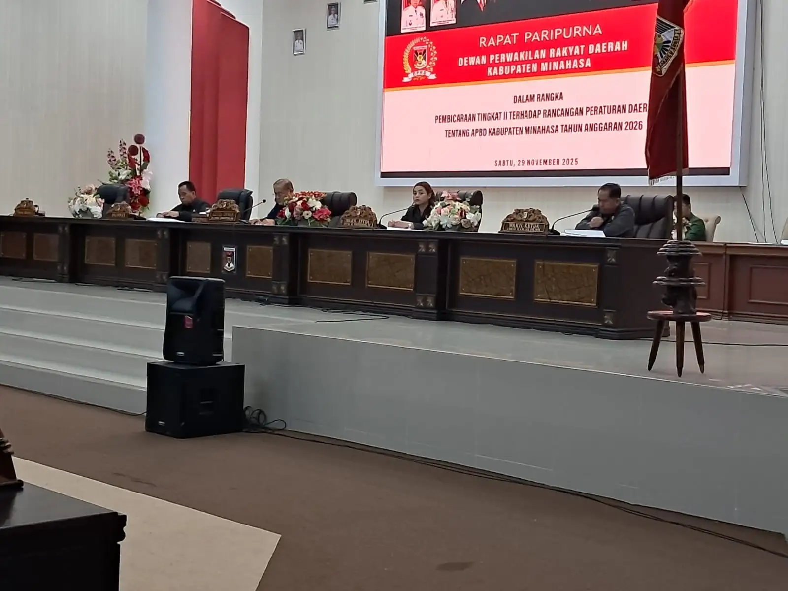 Rapat Paripurna APBD Minahasa 2026 Berlangsung Khidmat, Polres Minahasa Hadir Jaga Sinergitas
